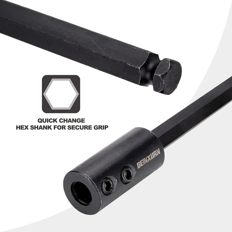 GEINXURN Tools Hole Saw Extension Chuck, 12-Inch x 1/2-Inch Hex Shank Reducing Locking Impact Extension - Image 3